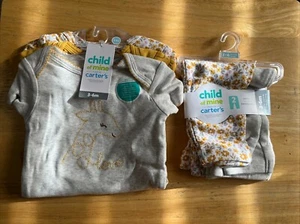 [NEW] Child Of Mine By Carter’s Girls' 3-Piece Bodysuit/Pant Set Size 3-6 Months - Picture 1 of 4