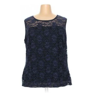 NUOVO CON ETICHETTE NUOVO $40 DRESSBARN 3x PIZZO STRETCH BLU NAVY 54 BUSTO NYLON SPANDEX POLIFODERATO - Foto 1 di 7
