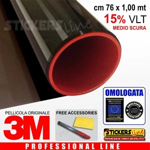 Pellicola Oscurante Vetri Auto Black Shade 3M BS15% MEDIO SCURA omologata 76X100 - Imagen 1 de 6