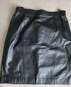 "Brandon Thomas" Womens Leather Skirt Size 12A - Picture 1 of 5
