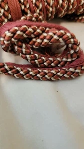 TERRACOTTA RED BROWN IVORY LIP CORD BY THE YARD - Picture 1 of 3