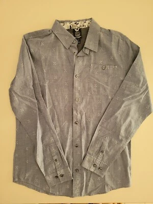 Shaun White Dress Shirt Boys XL X Large 16 Blue Long Sleeve Arrow Skate School - Image 1 of 2