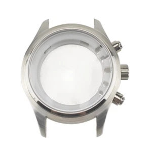 Caja de reloj piloto 45 mm cronógrafo acero inoxidable macizo cristal de zafiro Miyota 0s00 - Imagen 1 de 9