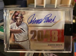 MLB Card 2020 Johnny Bench TOPPS Luminaries Hit Kings Auto 7/10 Cincinnati Reds