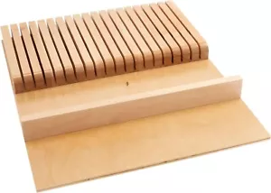 Rev-A-Shelf 4WKB-1 Trimmable 19 Slot Kitchen Knife Block Drawer Organizer Insert - Picture 1 of 7