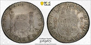 1767 MO MF MEXICO Silver 8Reals Calico-1092 PCGS XF40 #1671 - Picture 1 of 5