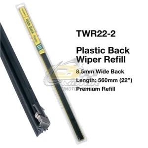 TRIDON WIPER PLASTIC BACK REFILL PAIR FOR Volvo 164 01/69-12/75 22inch - Picture 1 of 1