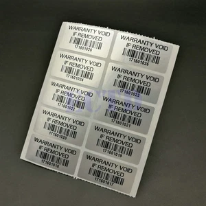 Barcode Number Warranty VOID If Removed Tamper Proof VOID Label Stickers 300PCS - Picture 1 of 5