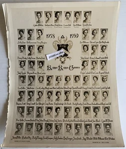 1959 KAPPA KAPPA GAMMA SORORITY UNIVERSITY OF ALABAMA GAMMA PI COMPOSITE PHOTO - Picture 1 of 1