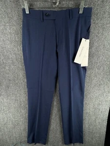 NWT Calvin Klein Dress Pants Navy Blue 30x30 Skinny $135 Wool Spandex Stretch - Picture 1 of 24