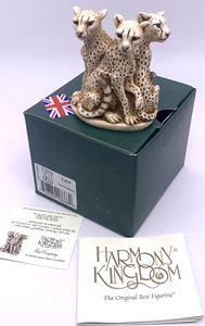 Harmony Kingdom Fast Company 3 Cheetahs Jungle Cats Figurine Trinket Box - Picture 1 of 7