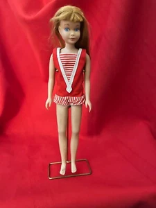 Skipper Titian Red Hair Bendable Legs Swimsuit Stand Barbie’s Little Sister Flaw - Picture 1 of 8