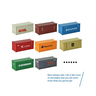 20 Fuß 1:87 Container Versand Güterwagen Spur H0 Modelleisenbahn Wagen Blindbox - Bild 1 von 3