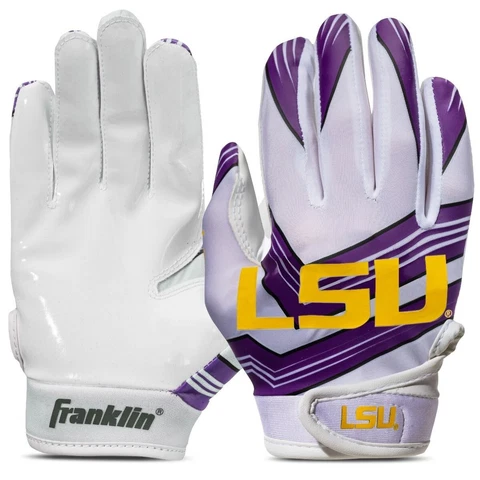 LSU Tigers Kids NCAA Receiver Gloves (Youth XS/S) Cover