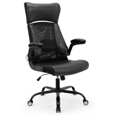 Home Office Chair, Ergonomic Desk Chair with Lumbar Support, Faux PU Mesh - Image 1 of 4