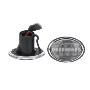 2x Clear Side Indicator LED Repeater Light For Fiat 500 500C 312 Abarth Ford Ka - Picture 1 of 8