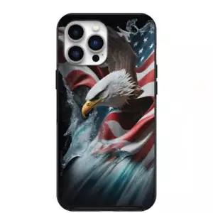 Funda de teléfono Eagle Art con bandera de EE. UU. para iPhone 7 8 X XS XR SE 11 12 13 14 Pro Max Mini - Imagen 1 de 56
