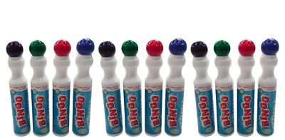 [Pack of 12] Jumbo Bingo Dabbers Non Drip Marker Pens Family Night Fun Game Gift - Image 1 of 4