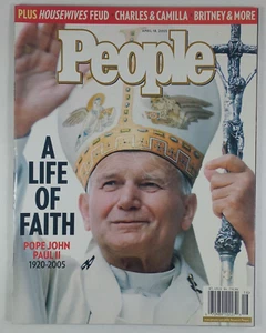 Pope JOHN PAUL II Remembrance Catholic PEOPLE Cover Issue Magazine April 18 2005 - Picture 1 of 2