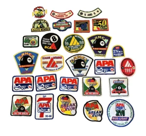 27 Billiard BCA APA 8-Ball Patches Pool Camel Bud Light Championships 1995-2002 - Picture 1 of 14