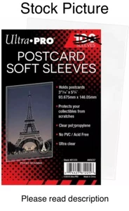 Ultra Pro Postcard Soft Sleeves **5** Sleeves Per Order- Holds 3-11\16" X 5-3/4" - Bild 1 von 3