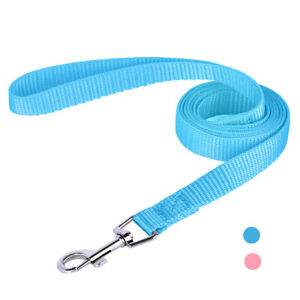 5ft Durable Nylon Pet Dog Leash Walking Lead Rope for Small Medium Dog Blue Pink