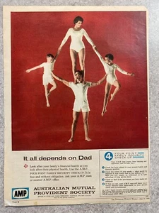 AMP Australian Mutual Provident Society 1960's Original Vintage Retro Print Ad  - Bild 1 von 6