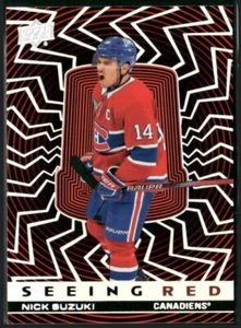2023-24 UD Extended Seeing Red Silver Spectrum #SR-25 Nick Suzuki Canadiens - Picture 1 of 2