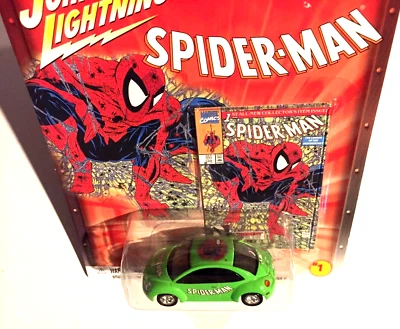 Johnny Lightning ~ Marvel Comics ~ #1 Spider-Man '98 VW Escarabajo ~ 1:64 ~ 2002 ~ Nuevo ~ Casi Nuevo Foto 1 de 4