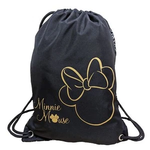 MINNIE MOUSE Rucksack Kordelrucksack Mädchen Frauen Freizeit schwarz weiβ gold - Bild 1 von 3