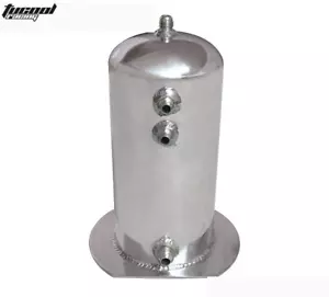 2.5L Litre Fuel Surge Catch Can Aluminium Polish Fuel Tank Universal AN6 AN8 - Bild 1 von 3