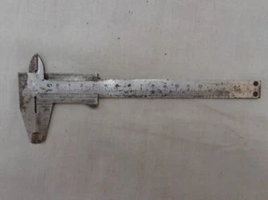Pinza Vernier vintage strumento di misura di precisione sovietico micrometro righello scorrevole URSS - Foto 1 di 9