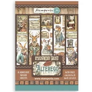 Stamperia Alterego Washi Pad Embellishments A5 Washi Pack Steampunk Scrapbook - Picture 1 of 9