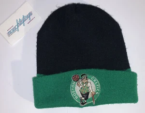 Vtg 90s Basketball BOSTON CELTICS Cuffed Knit Winter Hat Cap Embroidered Logo 7 - Picture 1 of 10