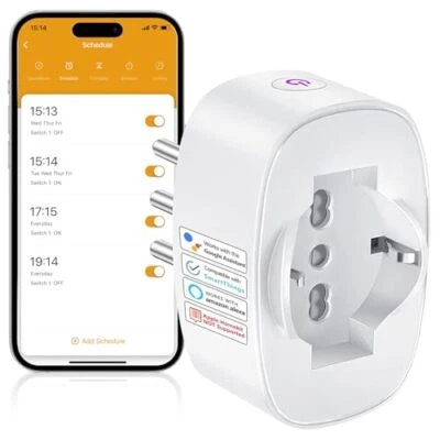 SURFOU Presa Smart WiFi, Presa Elettrica Intelligente Italiana Tipo L con Timer,