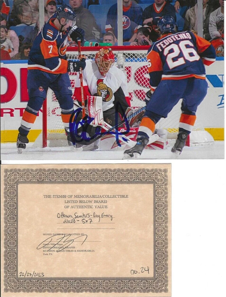 d2018 OTTAWA SENATORS signed RAY EMERY - 5x7 - AUTHENTIC - Image 1 of 1