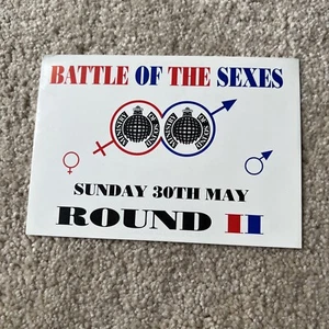 Ministry Of Sound MOS Battle Of The Sexes 1993 Rave Flyer A6 - Picture 1 of 2