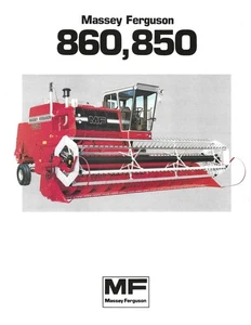 Farm Combine Data Sheet - Massey Ferguson - MF 860 850 - c1983 Brochure (FB142) - Picture 1 of 1