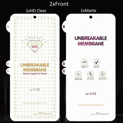 2PCS For OnePlus 12 Front Matte AG HD Hydrogel Film Transparent Screen Protector - Image 1 of 4