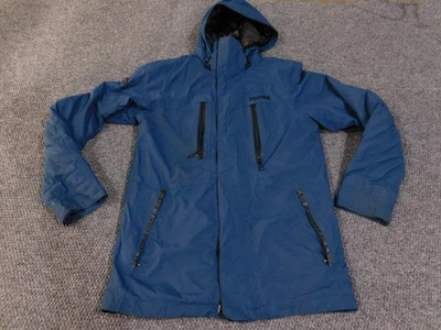 Marmot Jacket Mens Small Blue MemBrain Hooded Parka Waterproof Winter Coat - Image 1 of 4