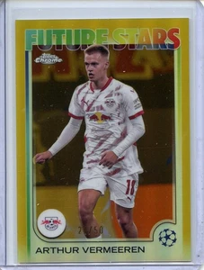 2024-25 Topps Chrome UEFA Club Comps Arthur Vermeeren Gold 21/50 #135 - Picture 1 of 2