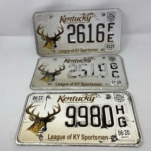 Lote de 3 placas de matrícula Buck/Ciervo de Kentucky League of Sportsmen vencidas - Imagen 1 de 24