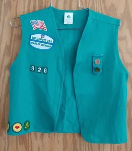 Girl Scouts USA Hawaii grüne Weste mit Patches Y2K Large Vintage USA - Bild 1 von 6