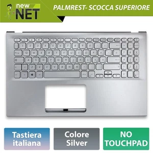 Palmrest con tastiera ITA compatibile con ASUS Vivobook 15 A512FA A512FB Argento - Foto 1 di 6