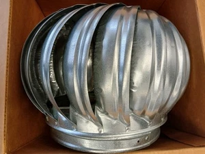 Vtg New Leslie Locke 12" Galvanized Internally Braced Turbine Roof Vent LT-12 - Picture 1 of 14