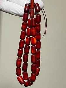 Antique Corba Rosary  33 كوربا الماني انتيك محروف مكحل خراطة افغاني مصدف نوادر - Picture 1 of 24