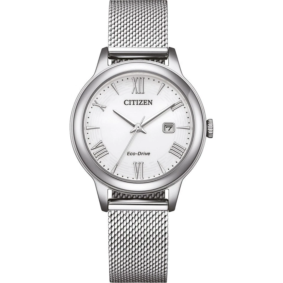 Orologio donna Citizen EW2621-75A acciaio maglia milano quadrante bianco 31 mm