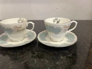 Royal Sutherland Pearl Wedding Cup & Saucer Set – Fine Bone China England - Picture 1 of 8