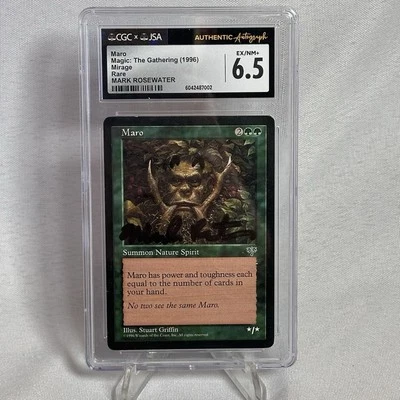CGC x JSA 6.5 - 1996 MAGIC THE GATHERING MIRAGE MARO MARK ROSEWATER INSCRIBED - Image 1 of 4