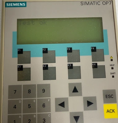 Siemens 6AV3607-1JC20-0AX1 SIMATIC OP7-DP Operator Panel 24VDC Profibus - Image 1 of 4